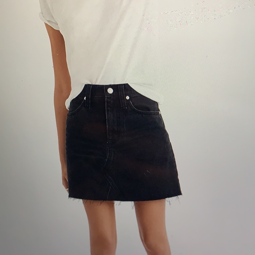 Madewell Denim Frisco Mini Skirt Lunar Wash Sz 27